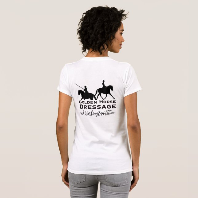 Golden Horse Dressage & Working Equitation T-Shirt (Back Full)