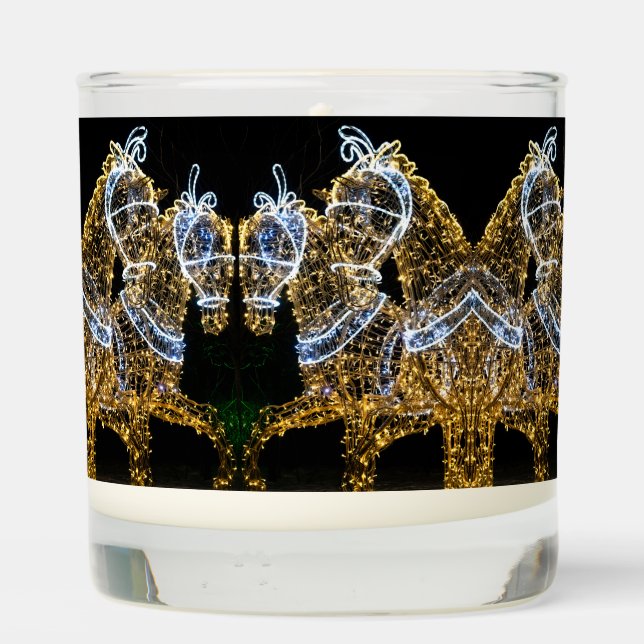 Golden horses galloping scented candle (Back)