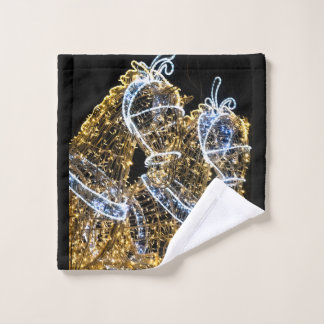 Golden horses galloping wash cloth