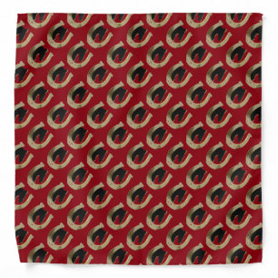 Golden horseshoe bandana
