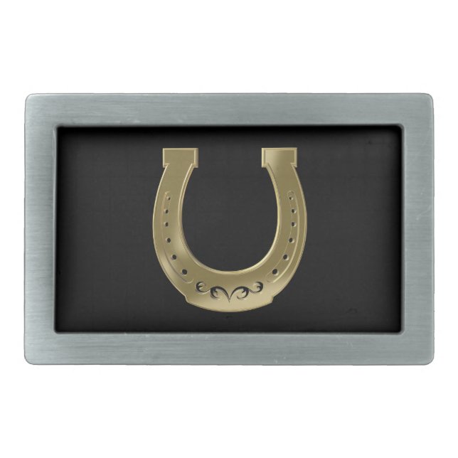 Golden horseshoe belt buckle (Front)