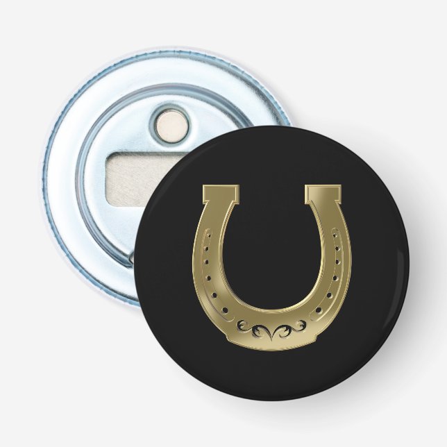 Golden horseshoe bottle opener (Front)