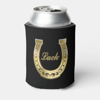 Golden Horseshoe Can Cooler by igorsin at Zazzle