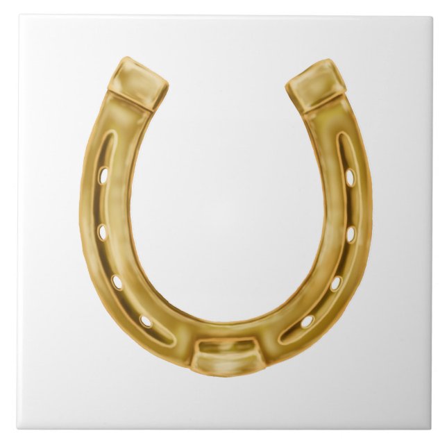 Golden Horseshoe Ceramic Tile (Front)
