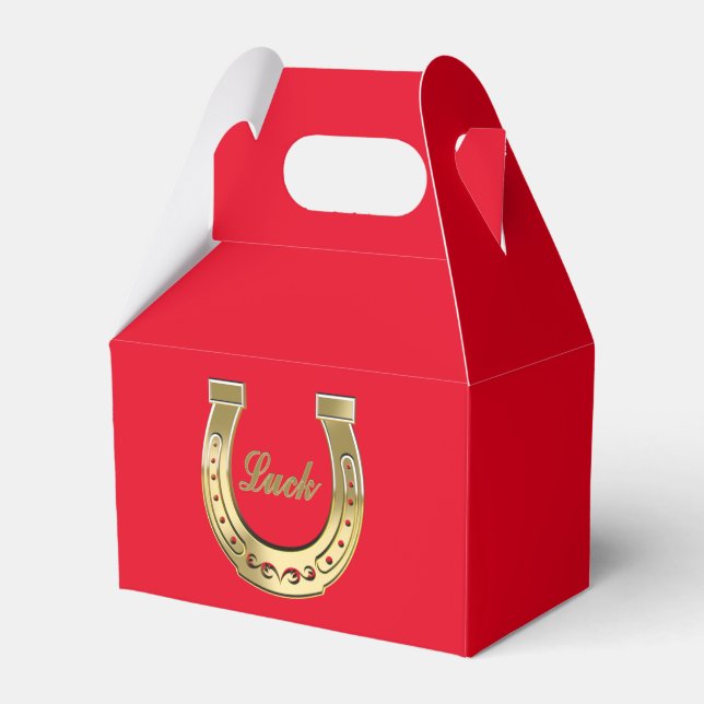 Golden horseshoe favor boxes (Back Side)