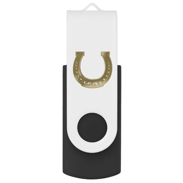 Golden horseshoe flash drive (Front Vertical)
