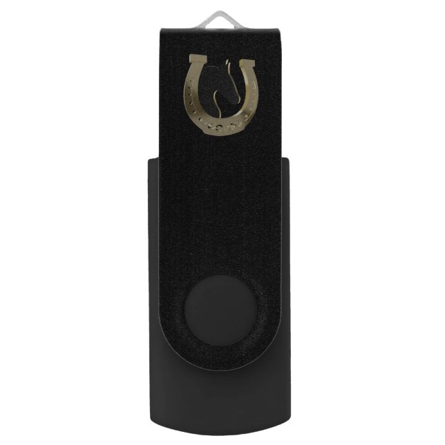 Golden horseshoe flash drive (Back (Vertical))