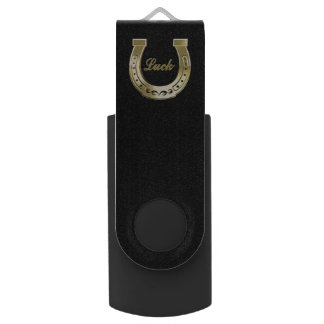 Golden horseshoe flash drive