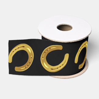 Golden horseshoe grosgrain ribbon