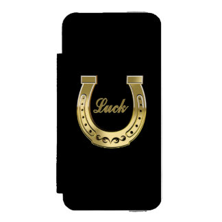 Golden horseshoe iPhone SE/5/5s wallet case