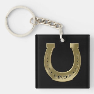 Golden horseshoe keychain
