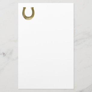 Golden horseshoe stationery