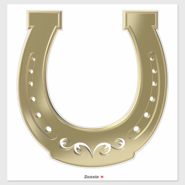 Golden horseshoe sticker (Sheet)