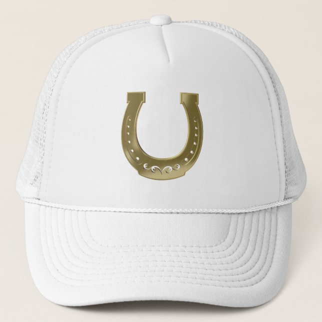 Golden horseshoe trucker hat (Front)