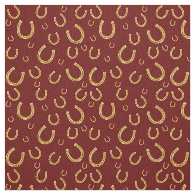 Golden horseshoes pattern fabric (Swatch)