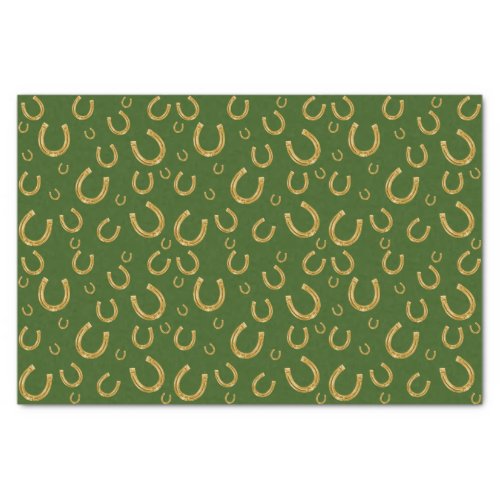 Golden horseshoes pattern tissue paper