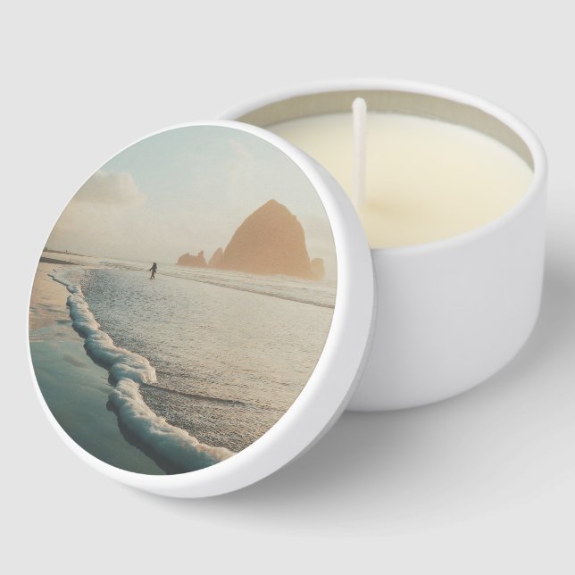 Golden hour at Cannon Beach  Mini Candle Favors (Corner)