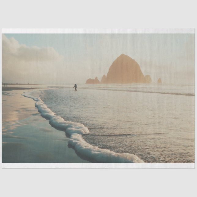 Golden hour at Cannon Beach  Tissue Paper (Front)