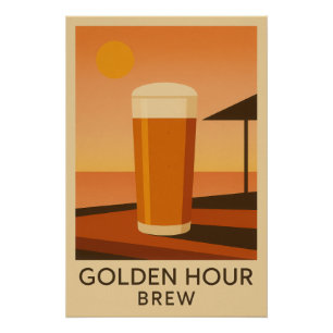 Golden Hour Brew Poster