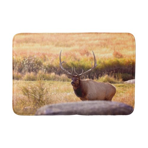 Golden Hour Bull Elk Bath Mat