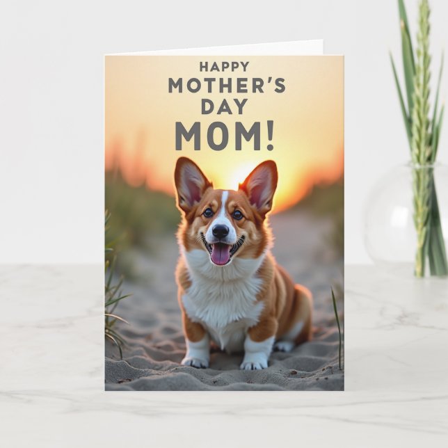 Golden Hour Dog Best Wishes Card (Front)