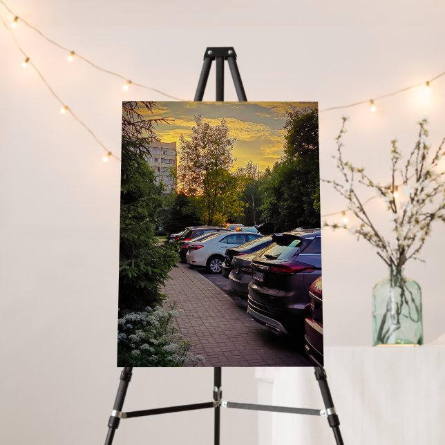Golden Hour Foam Board Poster – Customizable (In Situ (Stand))