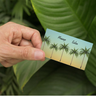 Golden Hour Island Executive Marketing Custom Business Card Magnet