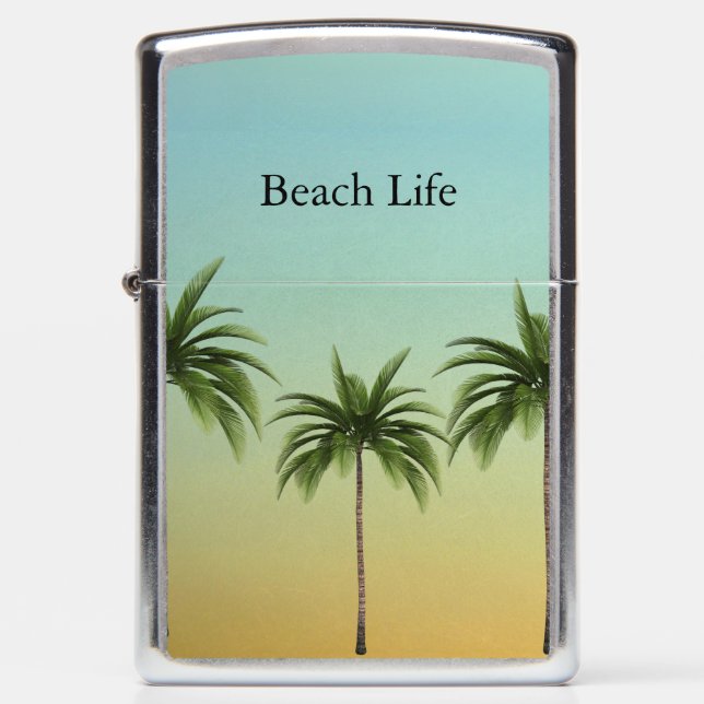 Golden Hour Island Horizon Keepsake Custom Zippo Lighter (Front)