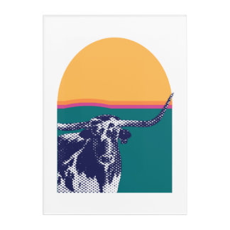 Golden Hour Longhorn  Acrylic Print
