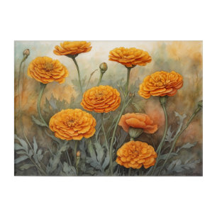 Golden Hour Marigold Acrylic Print