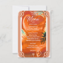Golden Hour Nursing Graduation Menu Card | Sunset 
