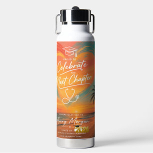 Golden Hour Nursing Graduation Water Bottle Label
