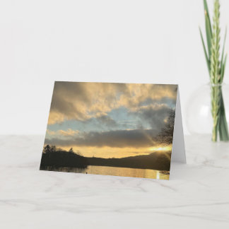 Golden Hour Over the Lake Card