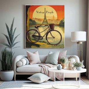 Golden Hour Parisian Cycle - Custom Poster