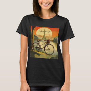 Golden Hour Parisian Cycle, custom T-Shirt