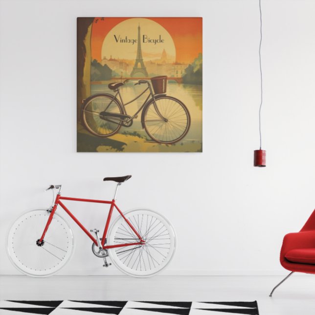 Golden Hour Parisian Cycle - Custom Wood Wall Art (Creator Uploaded)