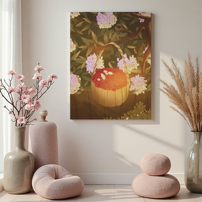 Golden Hour Raspberry Basket Canvas Print (Creator Uploaded)