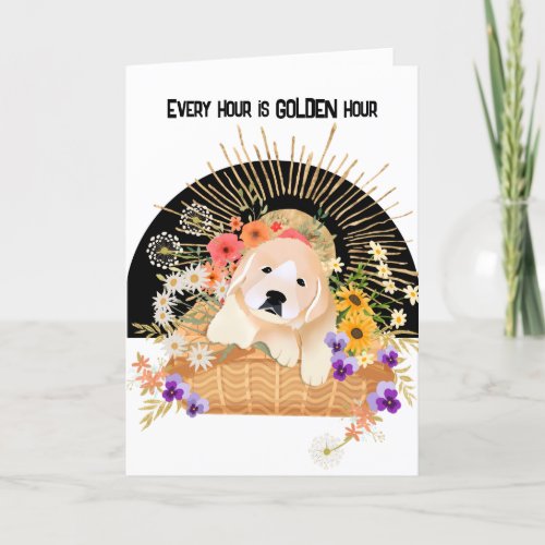 GOLDEN HOUR _ retriever  art card _ personalize