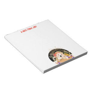 GOLDEN HOUR - retriever  note pad - personalize
