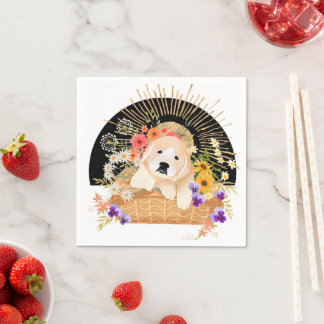 GOLDEN HOUR - retriever  paper napkins