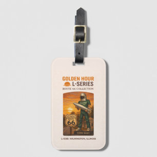 Golden Hour Route 66 Wilmington Illinois Luggage Tag