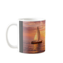 Golden Hour Sailboats Canvas Wall Art | Coastal Su