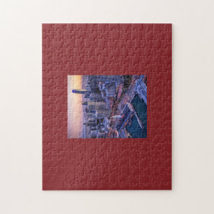 Golden Hour San Francisco City Aerial View Jigsaw Puzzle