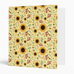 Golden Hour Sunflower | Bright Floral 3 Ring Binder