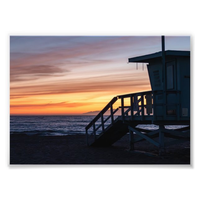 Golden Hour Sunset - Venice Beach, CA Photo Print (Front)