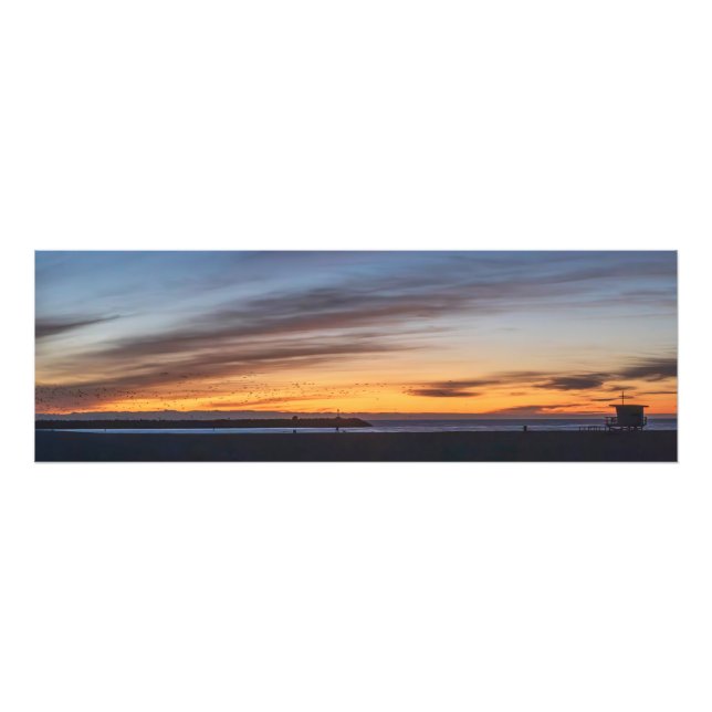 Golden Hour Sunset - Venice Beach, CA Photo Print (Front)