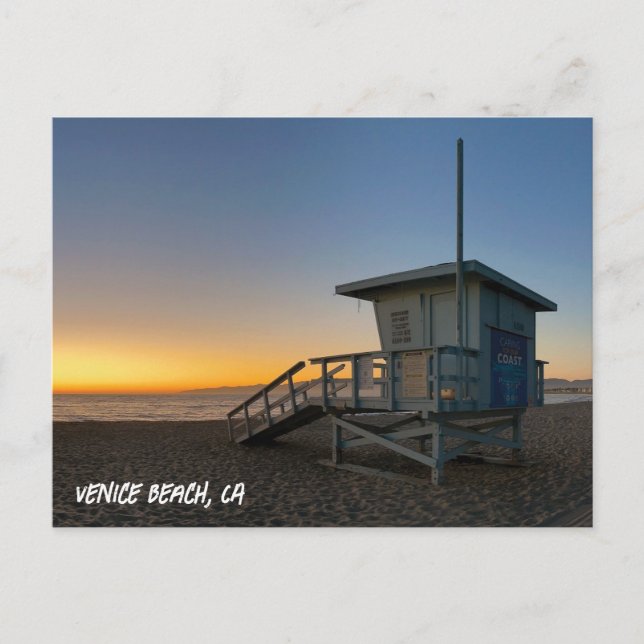 Golden Hour Sunset - Venice Beach, CA Postcard (Front)