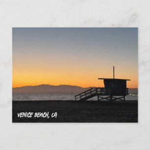 Golden Hour Sunset - Venice Beach, CA Postcard