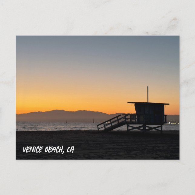 Golden Hour Sunset - Venice Beach, CA Postcard (Front)