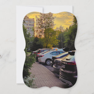 Golden Hour Urban Curve Card – Customizable